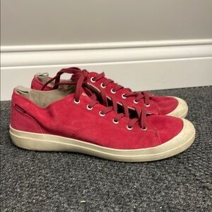 Palladium Red Suede Sneakers Size 9 Comfy Womens